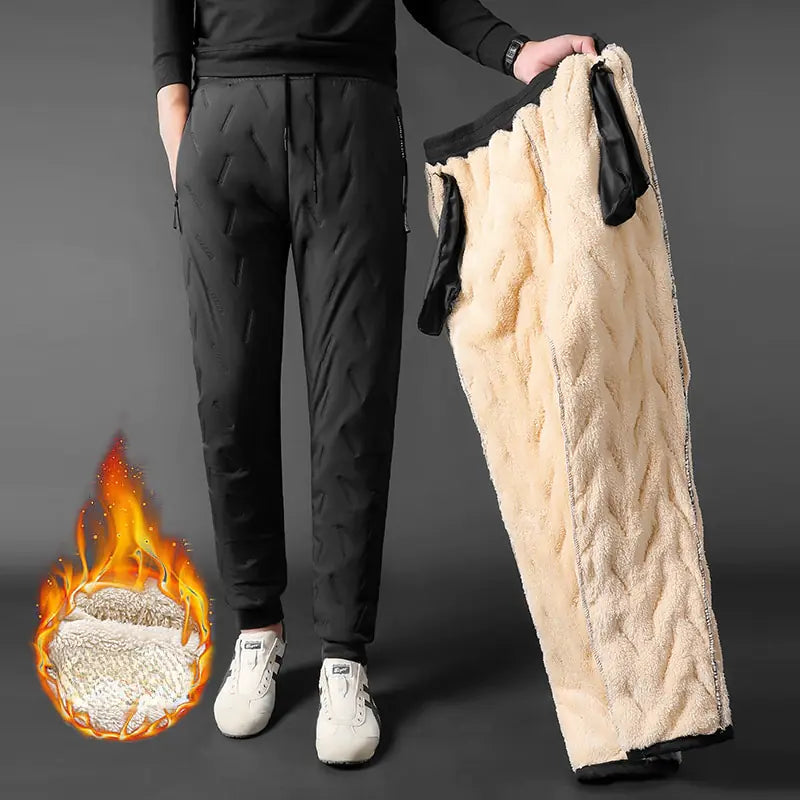 Men Winter Lambswool Sweatpants
