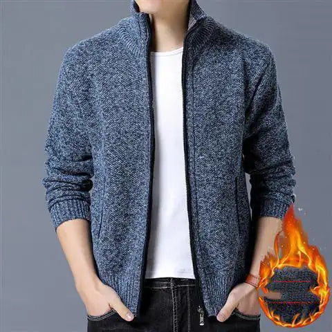 Men Winter Coat Thick And Velvet Sweater
