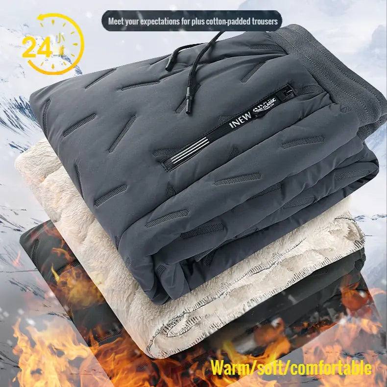 Men Winter Lambswool Sweatpants