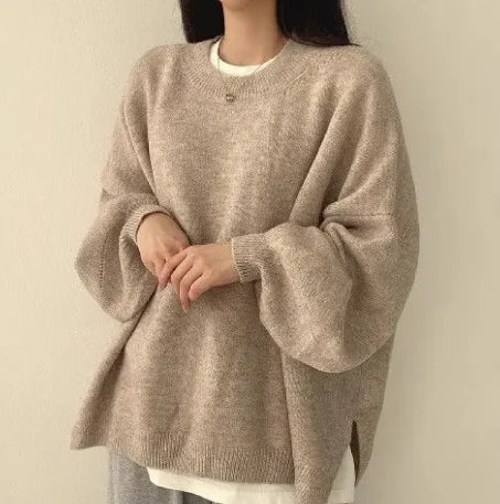 Women Crew Neck Pullover Sweater