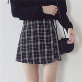 Women Plaid Wrap Skirt