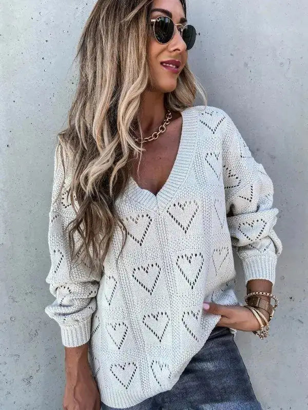 cotton long sleeve women casual solid color sweater