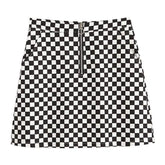 Women Checkerboard Skirt