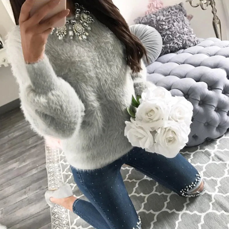 fleece lined sweater women