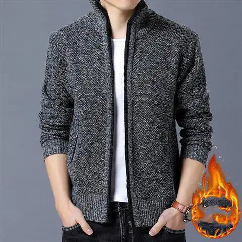 Men Winter Coat Thick And Velvet Sweater