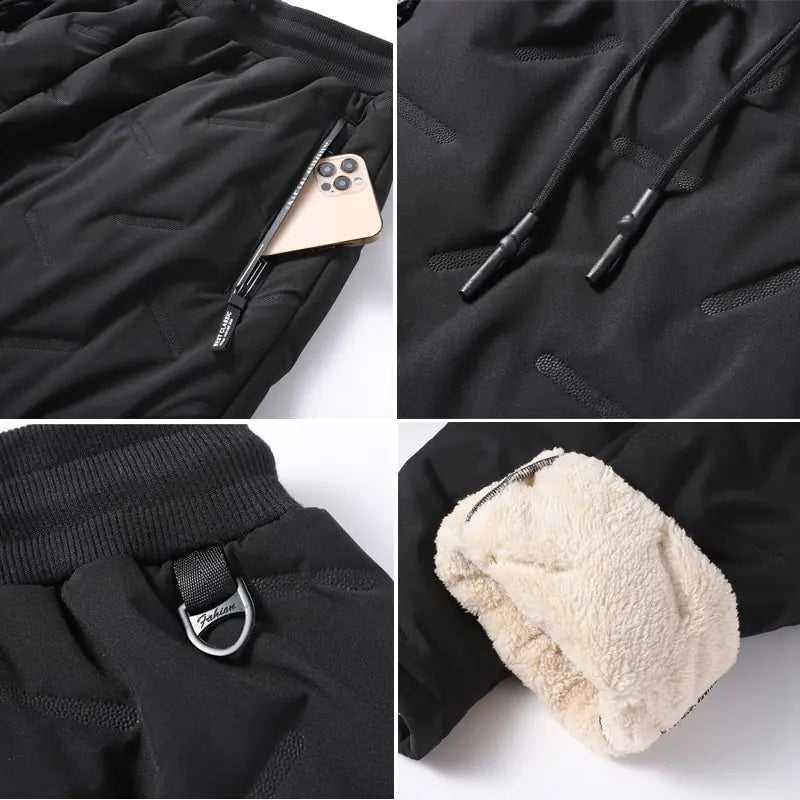 Men Winter Lambswool Sweatpants