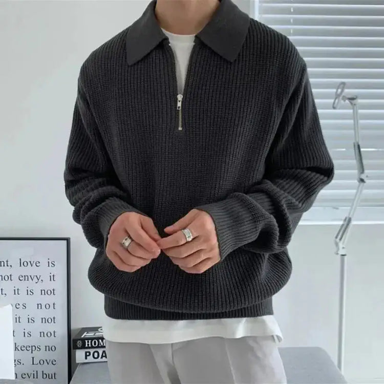 Men Zipped Sweater