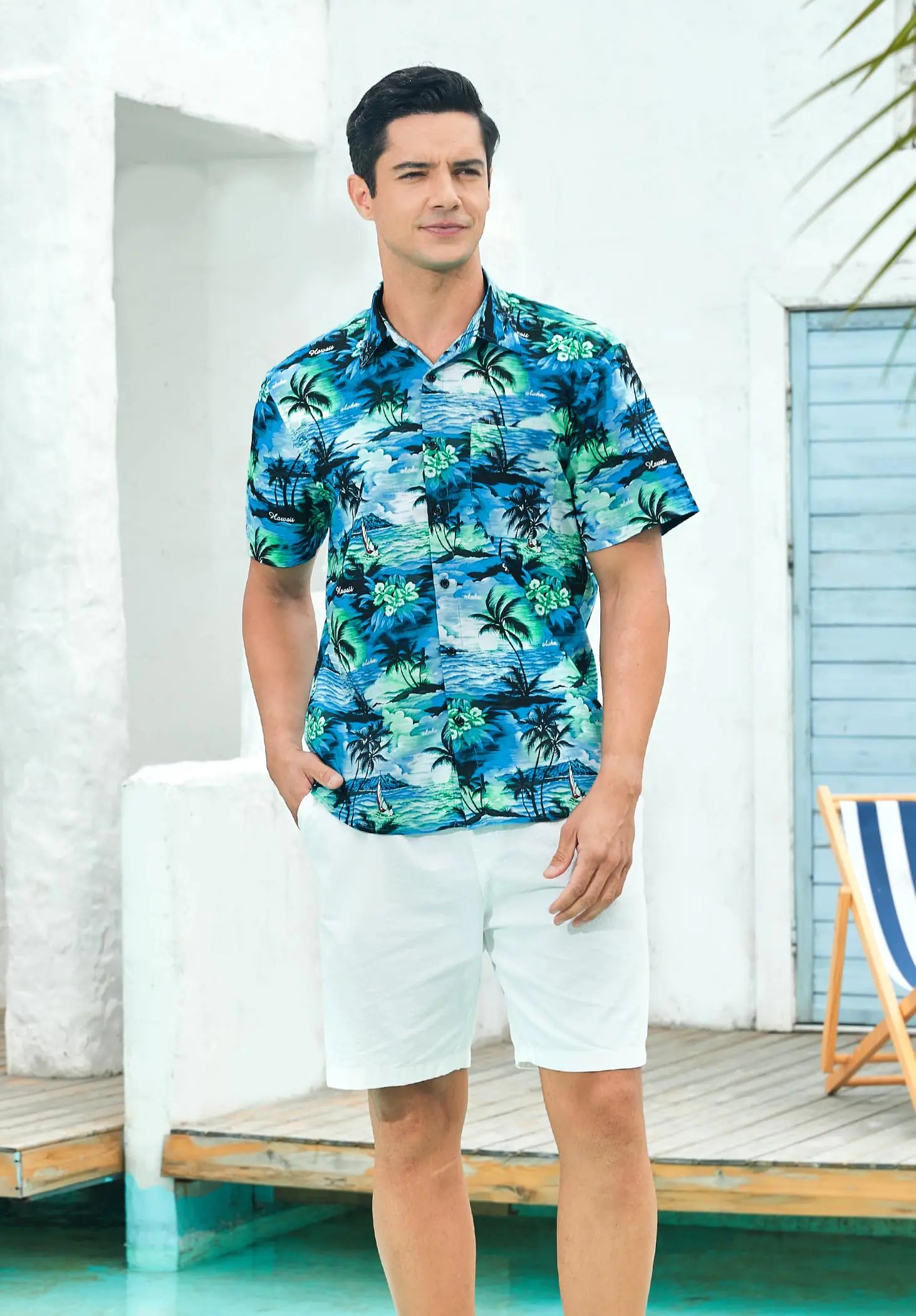 Men Short Sleeve Button Down Casual Summer Shirts