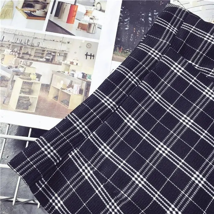 Women Plaid Wrap Skirt