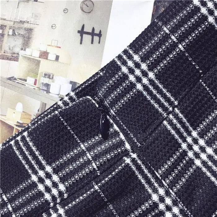 Women Plaid Wrap Skirt