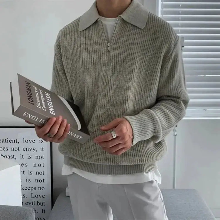 Men Zipped Sweater