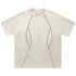 Men Suede Reflective Striped Tshirt
