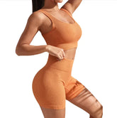 seamless high waist yoga and fitness set