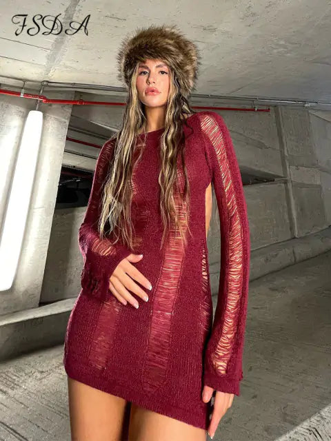 maxi women autumn printed bodycon dress