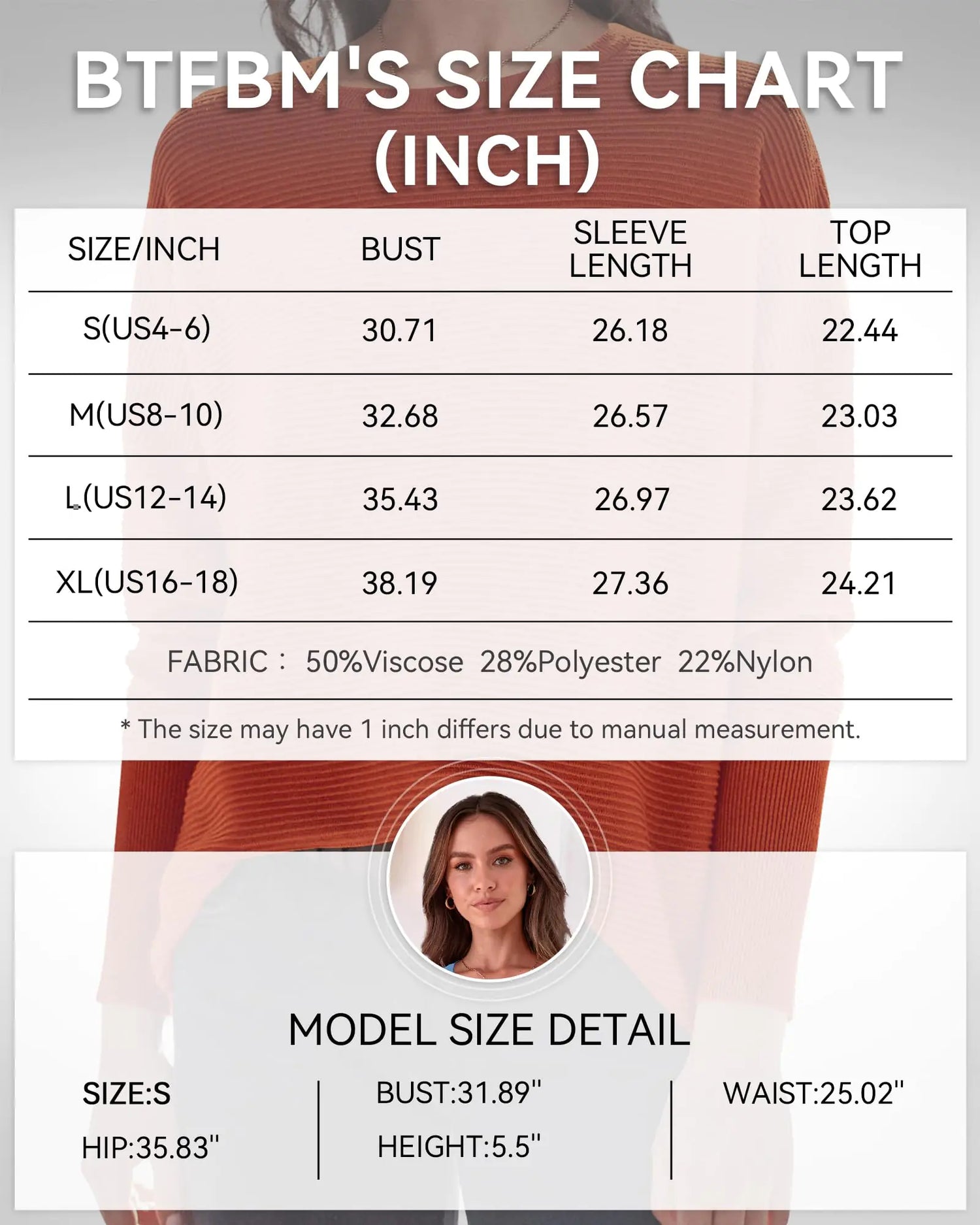 Women Long Sleeve Ribbed Knit Sweater