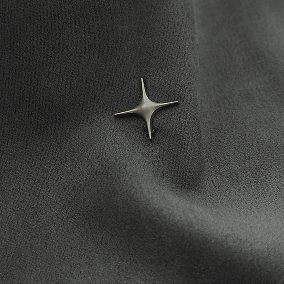 Men Suede Reflective Striped Tshirt