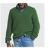 Men Casual Loose Zip Stand Collar Sweater
