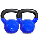 Yes4All 15 lb - Pair Kettlebell Vinyl Coated Cast Iron