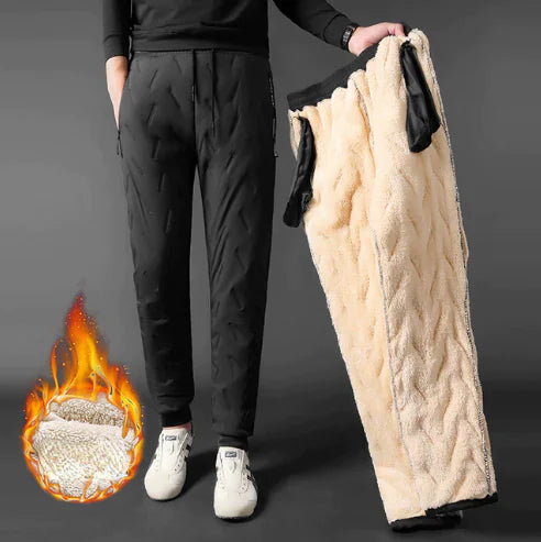 Men Winter Lambswool Sweatpants