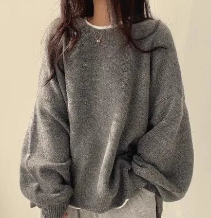 Women Crew Neck Pullover Sweater