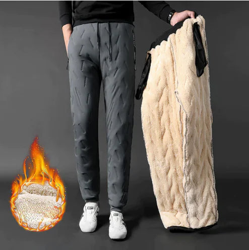 Men Winter Lambswool Sweatpants