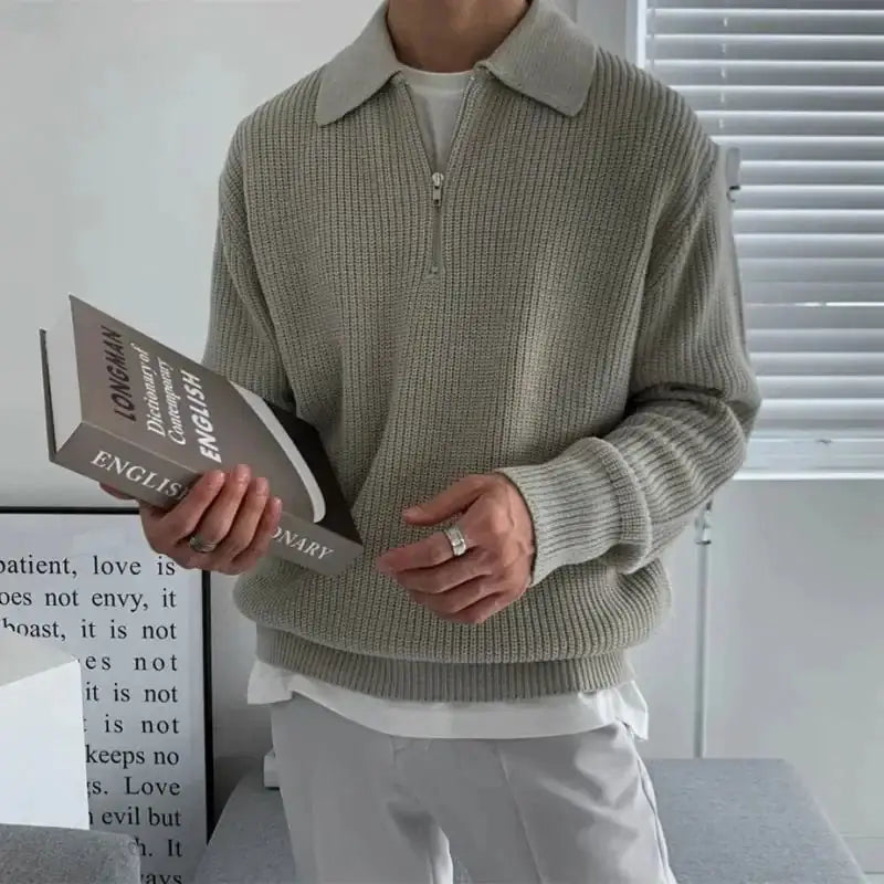 Men Zipped Sweater