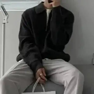 Men Zipped Sweater