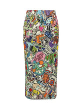 Women Abstract Pleated Skirt