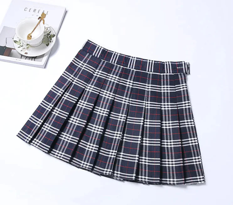 Women Classic Plaid Skirt Jk Uniform Skirt