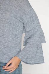 bell sleeve knit sweater