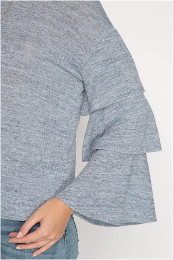 bell sleeve knit sweater