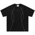 Men Suede Reflective Striped Tshirt