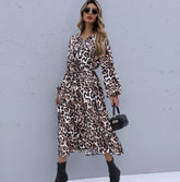 ladies leopard maxi dress