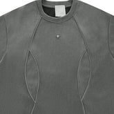 Men Suede Reflective Striped Tshirt