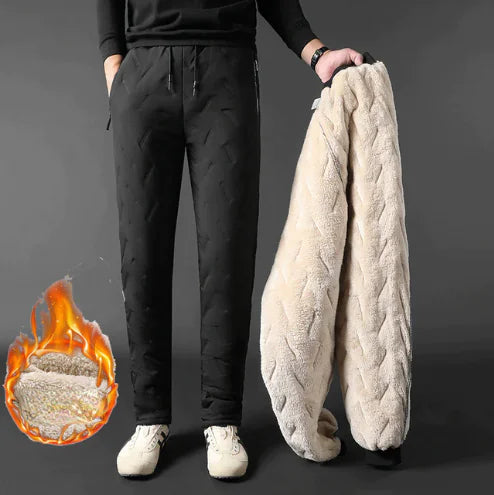 Men Winter Lambswool Sweatpants