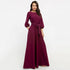 women autumn casual sashes dress