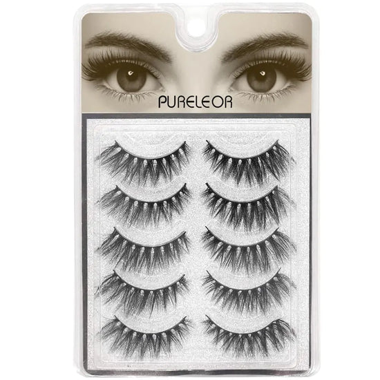 PURELEOR Soft 3D Mink-Like Fluffy Eyelashes 15mm