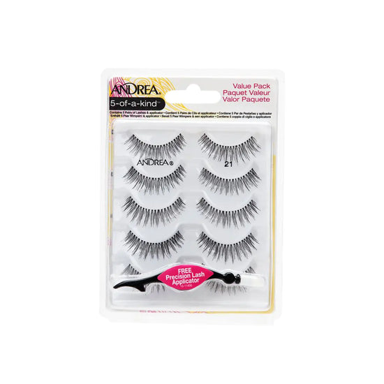 Andrea Natural-Look Multipack Eyelashes 21mm with Applicator