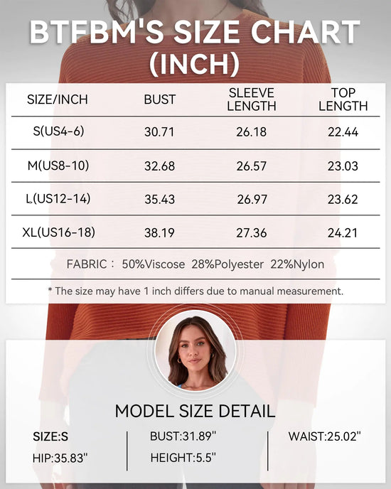 Women Long Sleeve Ribbed Knit Sweater