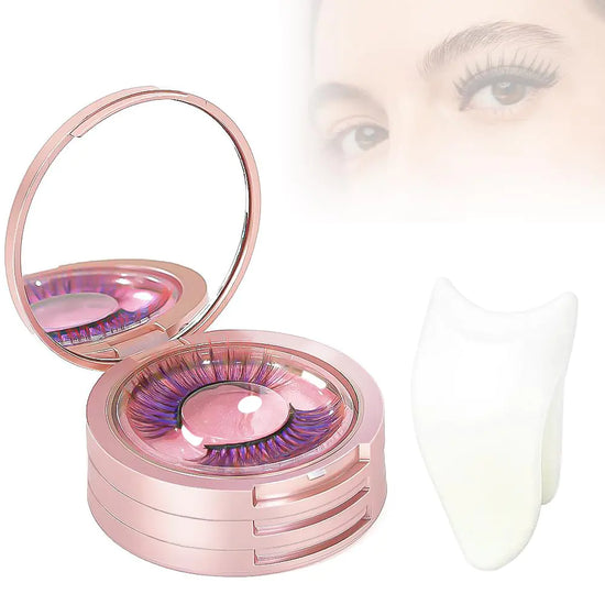 3-Tier Lash Organizer with Mirror and Applicator - Pink