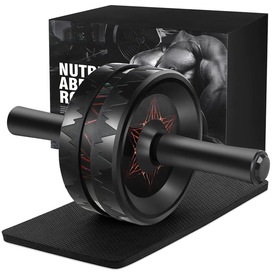 CoreMaster Ab Roller - Portable Abdominal Trainer with Foam Handles