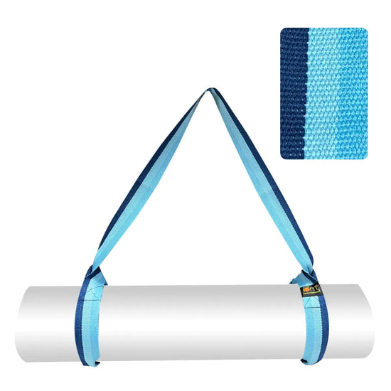 TranquilBlue Adjustable Yoga Strap | Premium Cotton | 64”